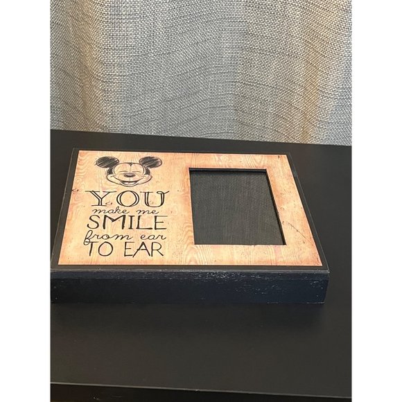 Mickey Mouse Rustic Wood Toned Picture Frame for 4x6 photo - Picture 4 of 10